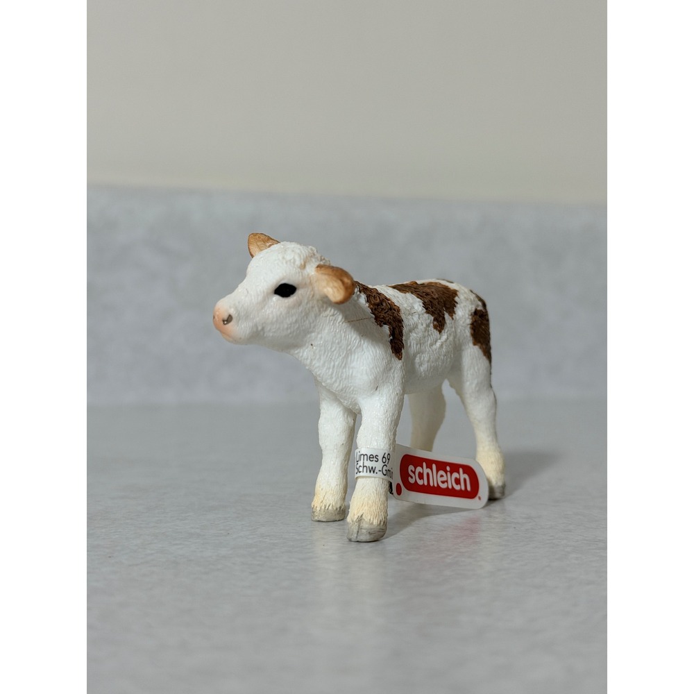 Schleich Farm World Simmental Calf Brown White Spotted Animal Figure‎ 13802 New
